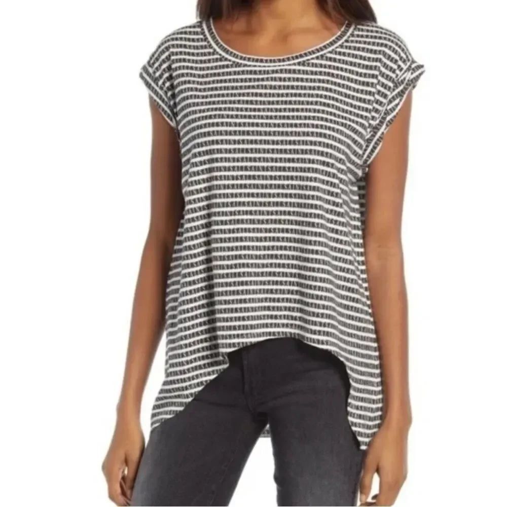 Allsaints Striped Sansa Black and White Women's Top.   Size S